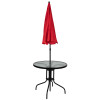 Flash Furniture Nantucket 6PC Red Patio Set & Umbrella, Model# GM-202012-RD-GG 6