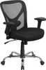 Flash Furniture HERCULES Series Black 400LB Mid-Back Chair, Model# GO-2032-GG