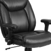 Flash Furniture HERCULES Series Black 400LB Mid-Back Chair, Model# GO-2073-LEA-GG 7