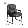 Flash Furniture HERCULES Series Black Leather Side Chair, Model# GO-2138-GG 4