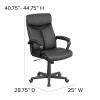 Flash Furniture Black High Back Leather Chair, Model# GO-2196-1-GG 5