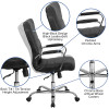 Flash Furniture Black High Back Leather Chair, Model# GO-2286H-BK-GG 4
