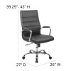 Flash Furniture Black High Back Leather Chair, Model# GO-2286H-BK-GG 5