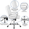 Flash Furniture White High Back Leather Chair, Model# GO-2286H-WH-GG 4