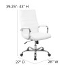 Flash Furniture White High Back Leather Chair, Model# GO-2286H-WH-GG 5