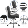 Flash Furniture Black Mid-Back Leather Chair, Model# GO-2286M-BK-GG 4