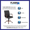 Flash Furniture Black Mid-Back Leather Chair, Model# GO-2286M-BK-RSGLD-GG 3