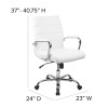 Flash Furniture White Mid-Back Leather Chair, Model# GO-2286M-WH-GG 5