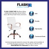Flash Furniture White Mid-Back Leather Chair, Model# GO-2286M-WH-RSGLD-GG 3