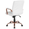 Flash Furniture White Mid-Back Leather Chair, Model# GO-2286M-WH-RSGLD-GG 6