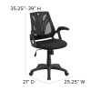 Flash Furniture Black Mid-Back Task Mesh Chair, Model# GO-WY-82-GG 5