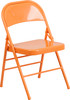 Flash Furniture HERCULES COLORBURST Series Orange Marmalade Folding Chair, Model# HF3-ORANGE-GG