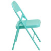 Flash Furniture HERCULES COLORBURST Series Tantalizing Teal Folding Chair, Model# HF3-TEAL-GG 7