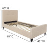 Flash Furniture Tribeca Twin Platform Bed-Beige, Model# HG-17-GG 3