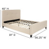 Flash Furniture Tribeca Full Platform Bed-Beige, Model# HG-18-GG 3