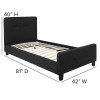 Flash Furniture Tribeca Twin Platform Bed-Black, Model# HG-21-GG 3