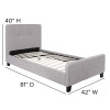 Flash Furniture Tribeca Twin Platform Bed-Light Gray, Model# HG-25-GG 3