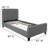 Flash Furniture Tribeca Twin Platform Bed-Dark Gray, Model# HG-29-GG 3