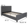 Flash Furniture Tribeca Full Platform Bed-Dark Gray, Model# HG-30-GG 3