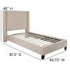 Flash Furniture Riverdale Twin Platform Bed-Beige, Model# HG-33-GG 3