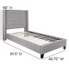 Flash Furniture Riverdale Twin Platform Bed-Light Gray, Model# HG-41-GG 3