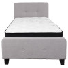 Flash Furniture Tribeca Twin Platform Bed Set-Gray, Model# HG-BM-25-GG 4