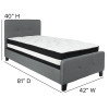 Flash Furniture Tribeca Twin Platform Bed Set-Gray, Model# HG-BM-29-GG 3