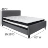 Flash Furniture Tribeca Queen Platform Bed Set-Gray, Model# HG-BM-31-GG 3