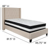 Flash Furniture Riverdale Twin Platform Bed Set-Beige, Model# HG-BM-33-GG 3
