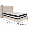 Flash Furniture Riverdale Full Platform Bed Set-Beige, Model# HG-BM-34-GG 3