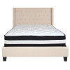 Flash Furniture Riverdale Full Platform Bed Set-Beige, Model# HG-BM-34-GG 4