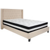 Flash Furniture Riverdale Queen Platform Bed Set-Beige, Model# HG-BM-35-GG
