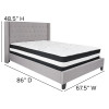 Flash Furniture Riverdale Queen Platform Bed Set-Gray, Model# HG-BM-43-GG 3