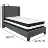 Flash Furniture Riverdale Twin Platform Bed Set-Gray, Model# HG-BM-45-GG 3