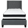 Flash Furniture Riverdale Twin Platform Bed Set-Gray, Model# HG-BM-45-GG 4