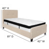 Flash Furniture Tribeca Twin Platform Bed Set-Beige, Model# HG-BMF-17-GG 3