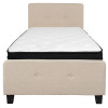 Flash Furniture Tribeca Twin Platform Bed Set-Beige, Model# HG-BMF-17-GG 4