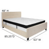 Flash Furniture Tribeca Queen Platform Bed Set-Beige, Model# HG-BMF-19-GG 3