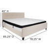 Flash Furniture Tribeca King Platform Bed Set-Beige, Model# HG-BMF-20-GG 3