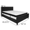 Flash Furniture Tribeca Queen Platform Bed Set-Black, Model# HG-BMF-23-GG 3