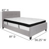 Flash Furniture Tribeca Full Platform Bed Set-Gray, Model# HG-BMF-26-GG 3