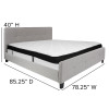 Flash Furniture Tribeca King Platform Bed Set-Gray, Model# HG-BMF-28-GG 3