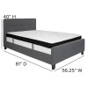 Flash Furniture Tribeca Full Platform Bed Set-Gray, Model# HG-BMF-30-GG 3