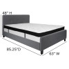 Flash Furniture Tribeca Queen Platform Bed Set-Gray, Model# HG-BMF-31-GG 3