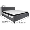 Flash Furniture Tribeca King Platform Bed Set-Gray, Model# HG-BMF-32-GG 3