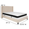 Flash Furniture Riverdale Full Platform Bed Set-Beige, Model# HG-BMF-34-GG 3