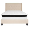 Flash Furniture Riverdale Full Platform Bed Set-Beige, Model# HG-BMF-34-GG 4