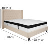 Flash Furniture Riverdale Queen Platform Bed Set-Beige, Model# HG-BMF-35-GG 3