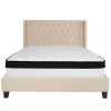 Flash Furniture Riverdale Queen Platform Bed Set-Beige, Model# HG-BMF-35-GG 4