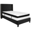 Flash Furniture Riverdale Twin Platform Bed Set-Black, Model# HG-BMF-37-GG